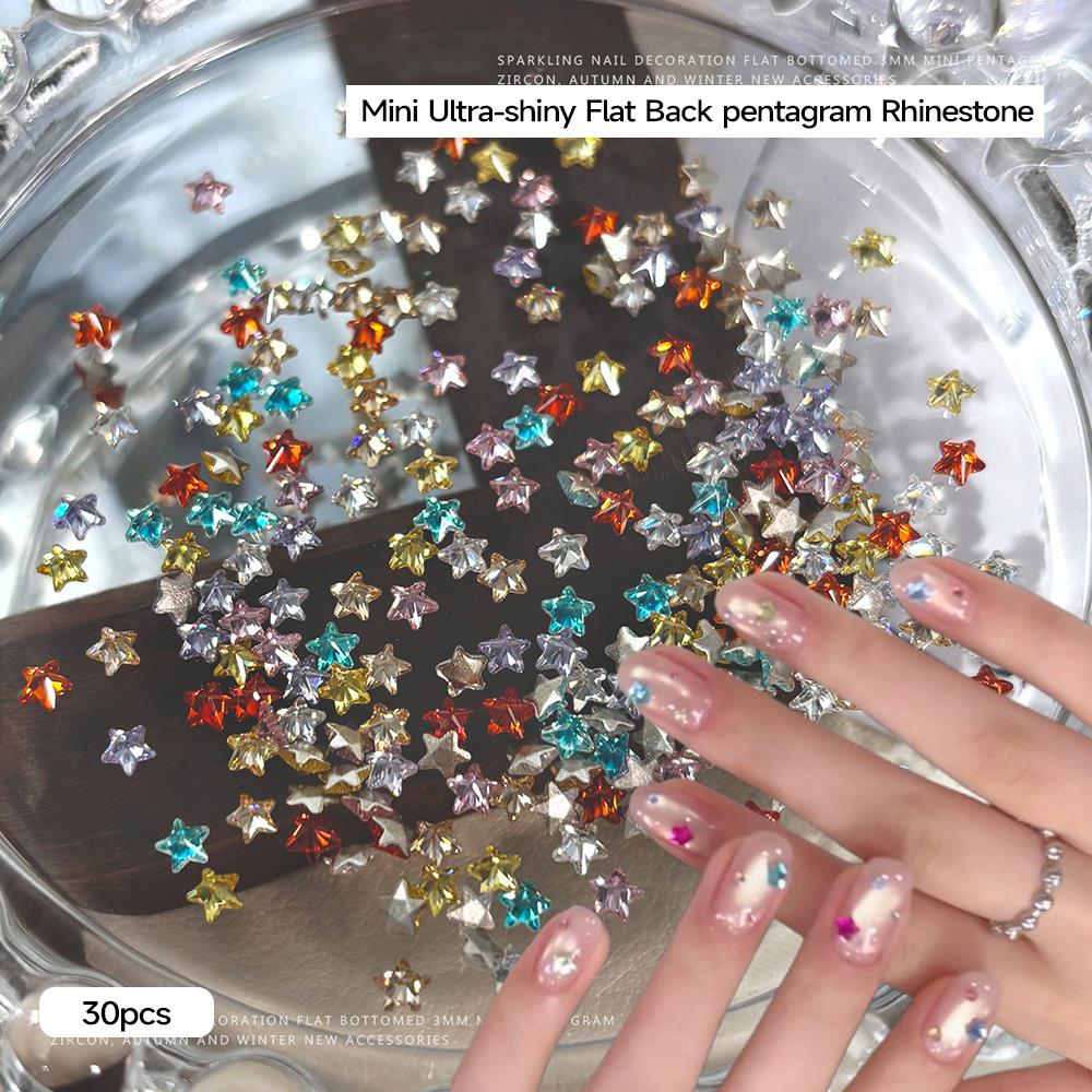 30Pcs 3D Five-pointed Star Zir - Y2K Tech Accessories review and price