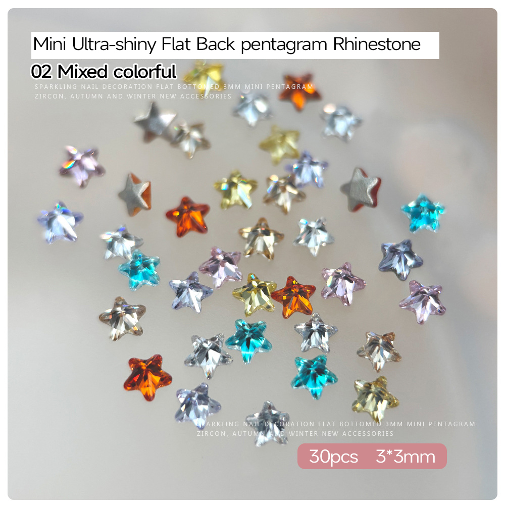 30Pcs 3D Five-pointed Star Zir - Y2K Tech Accessories review and price