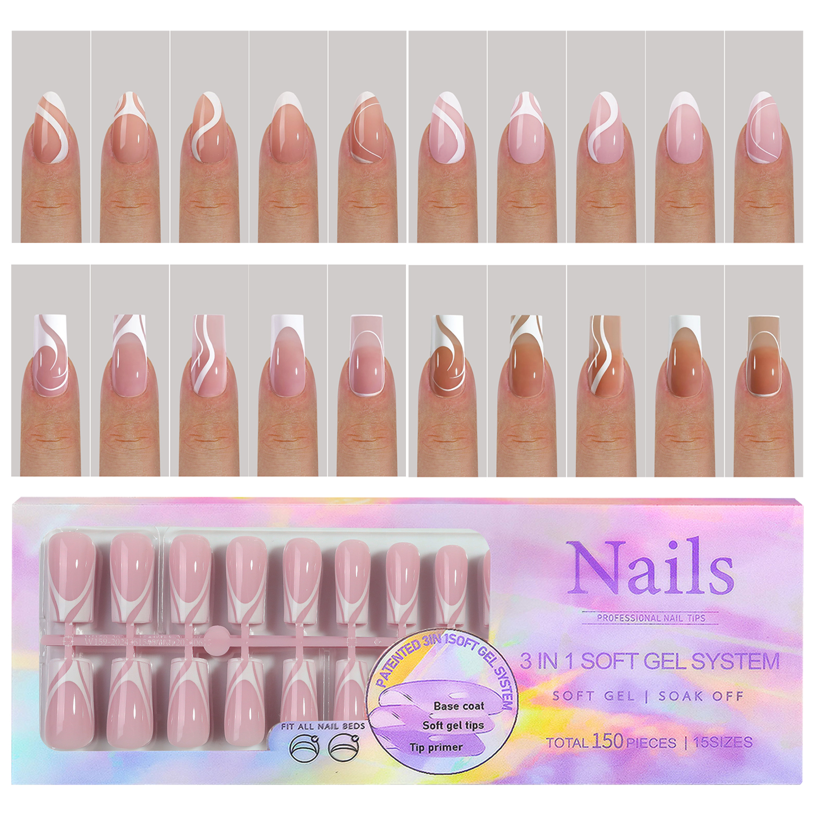 150Pcs/Set French Ballet Press - Nail Tech Accessories review and price