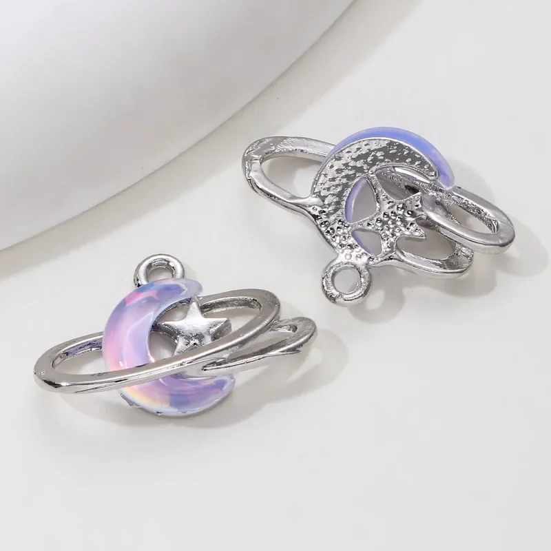 9pcs New Star Moon Enamel Char - Y2K Tech Accessories review and price