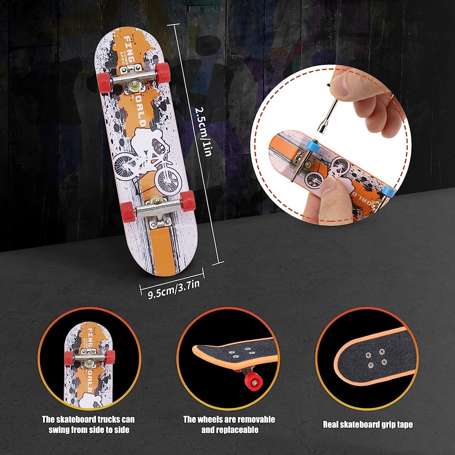 6-In-1 Finger Skateboards DIY  - Tech Deck Accessories review and price