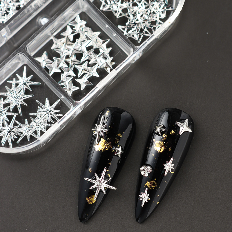 Metal Silver Star Nail Rivet S - Y2K Tech Accessories review and price