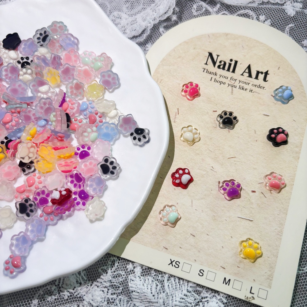3D Glow in the Dark Cat Paw Na - Y2K Tech Accessories review and price