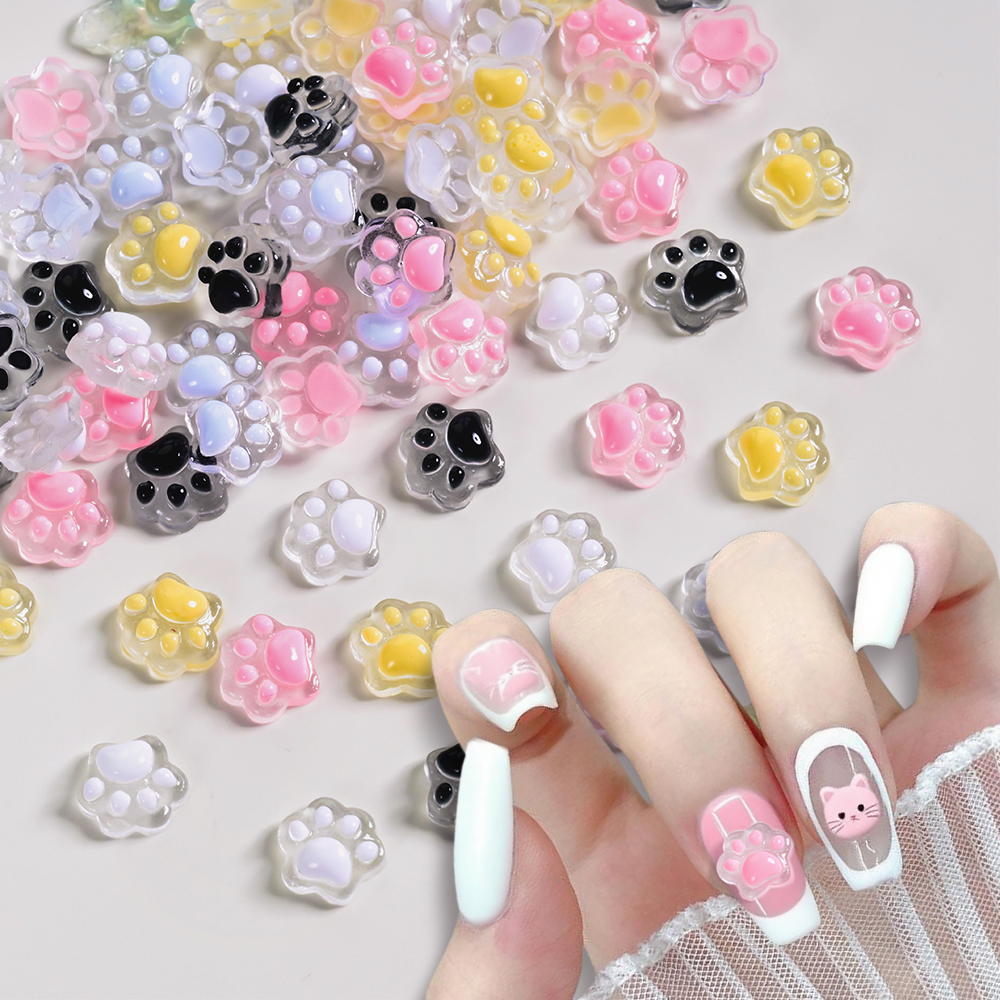 3D Glow in the Dark Cat Paw Na - Y2K Tech Accessories review and price