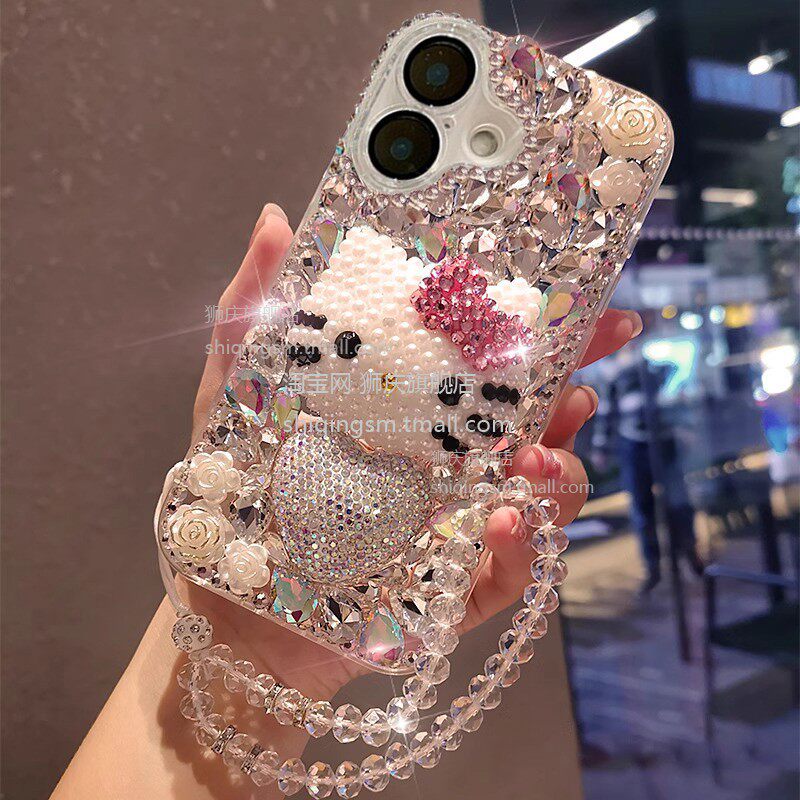 Luxury Rhinestone Hello Kitty  - Tech Accessories Iphone review and price