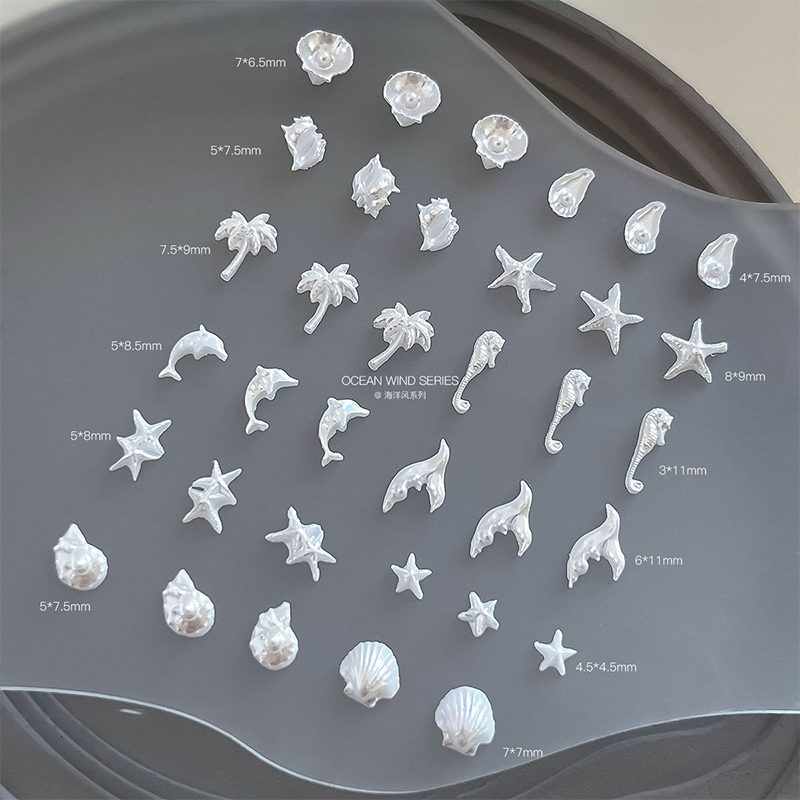 50Pcs Mix Ocean Series Pearl S - Nail Tech Accessories review and price