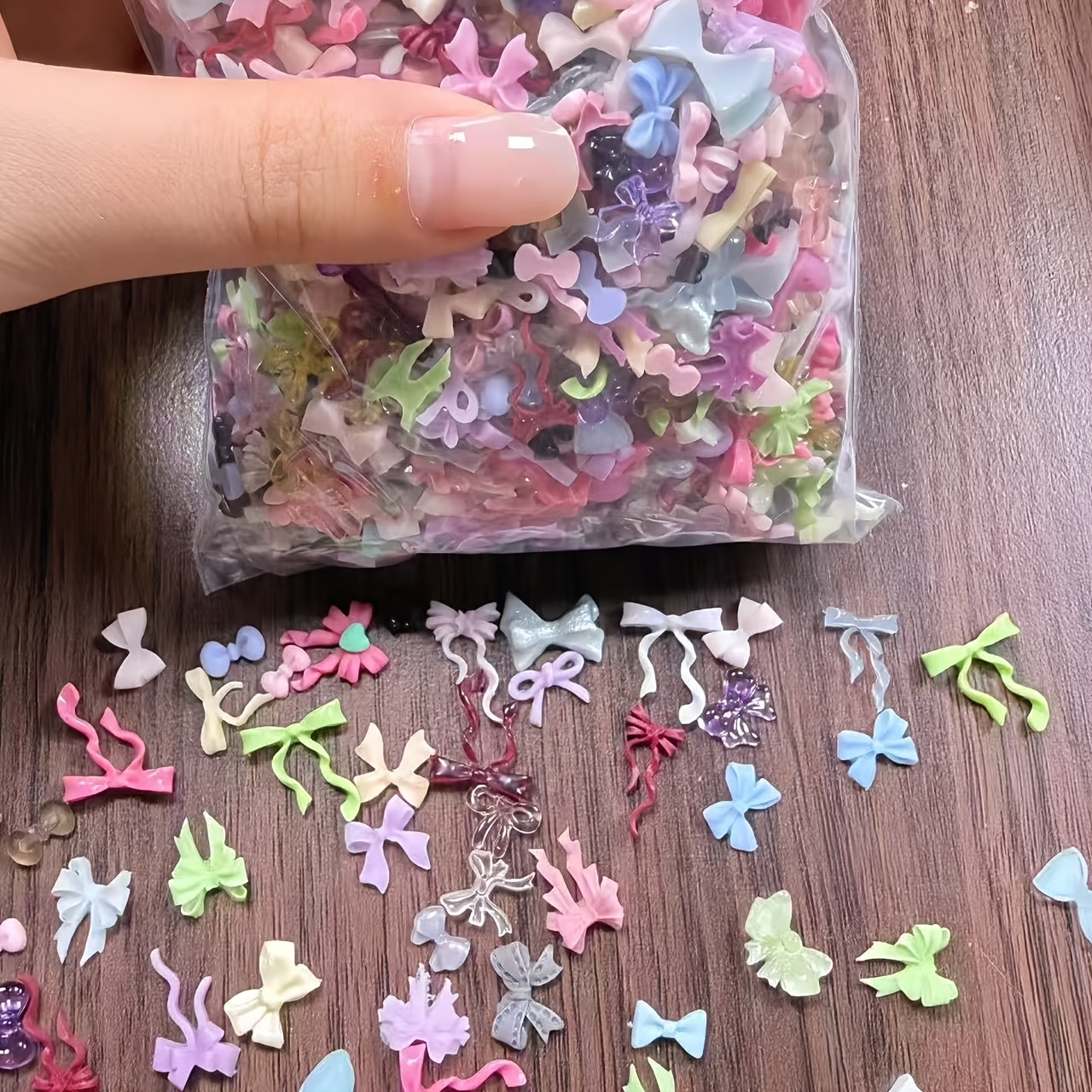 30g Mixed Mini Bow Resin Nail  - Y2K Tech Accessories review and price